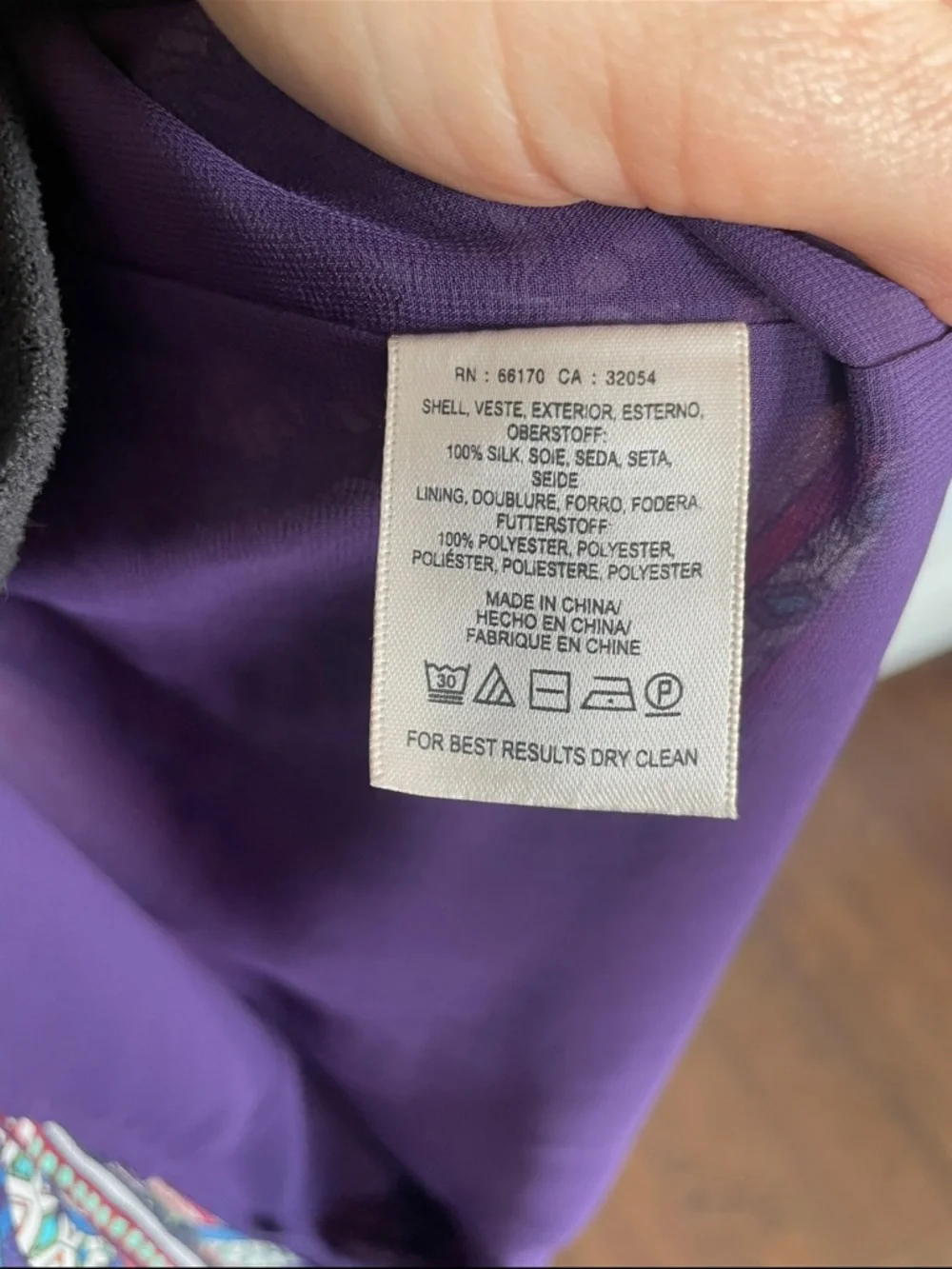 New Anthropologie 100% Silk Geometic Jewel Tone Wrap Midi Skirt. Slit. Size 10 - Picture 13 of 13